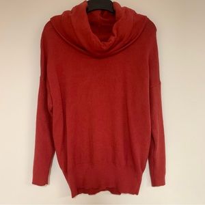 Copper Cowl-Neck Sweater